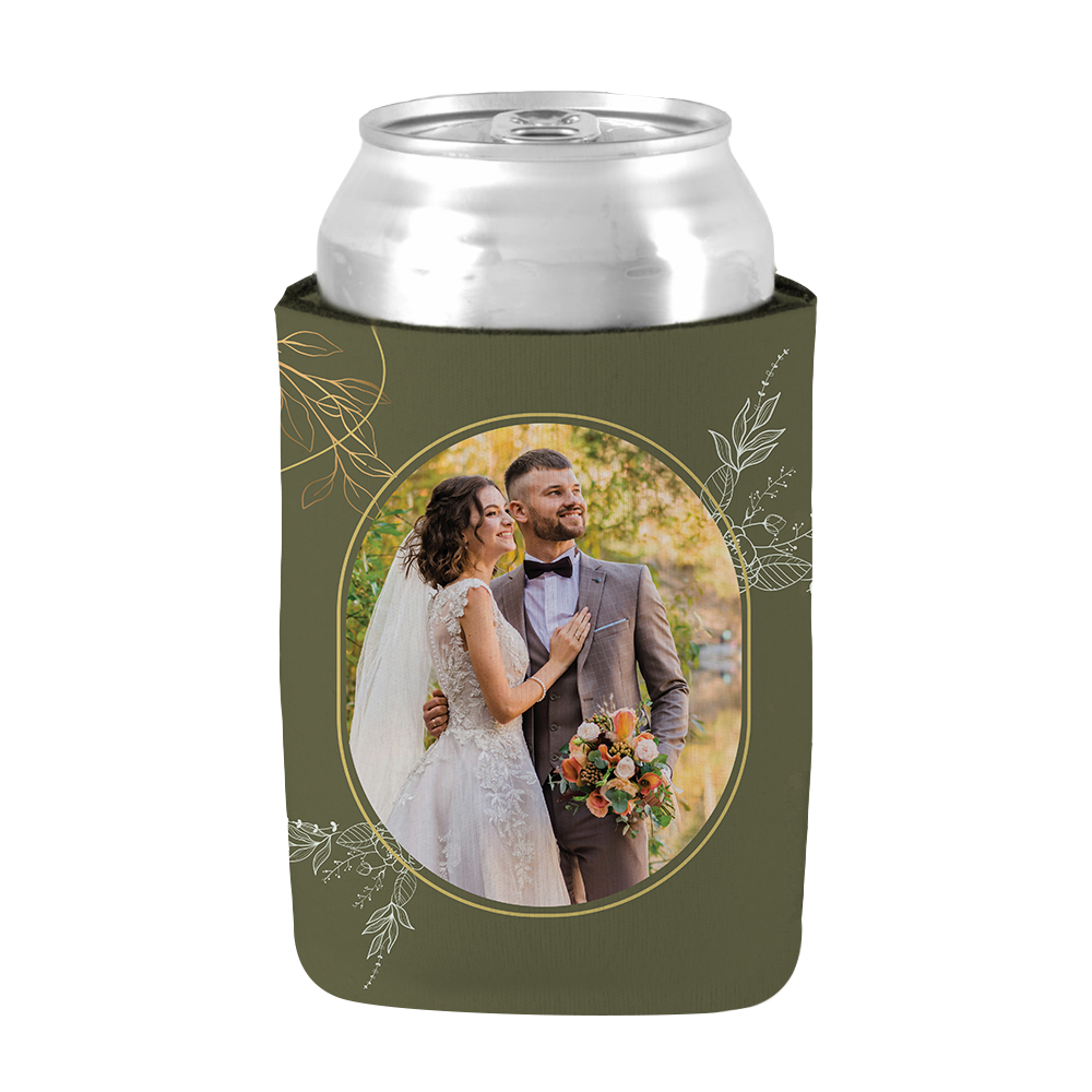 Wedding Stubby Olive color (Bride & Groom Name)