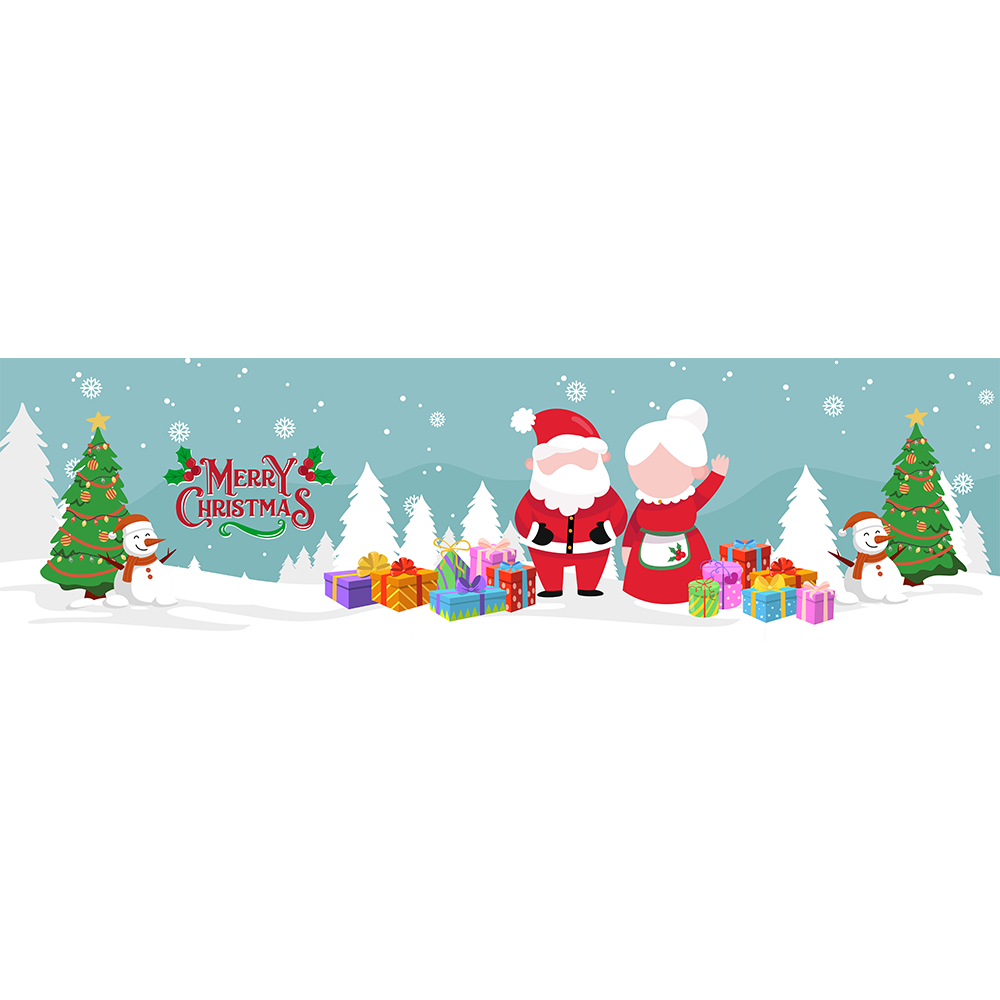 Santa Family Bar Mat