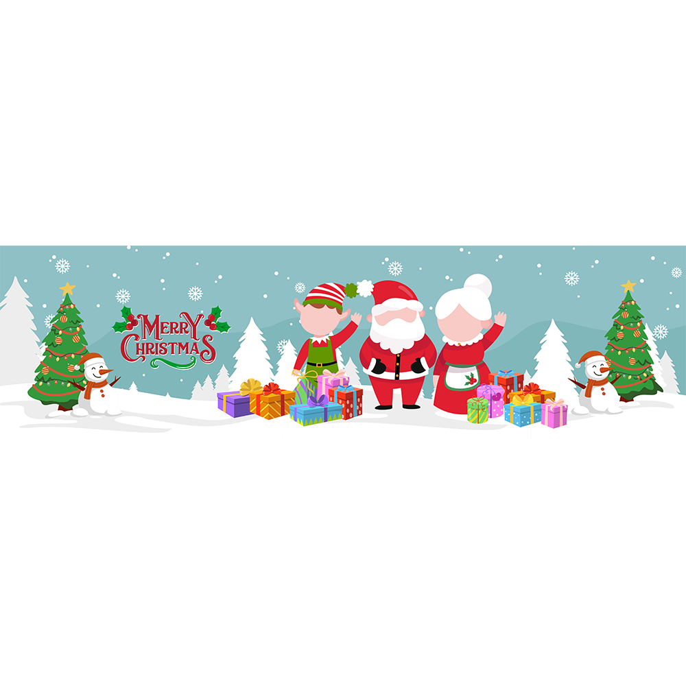 Santa Family Bar Mat