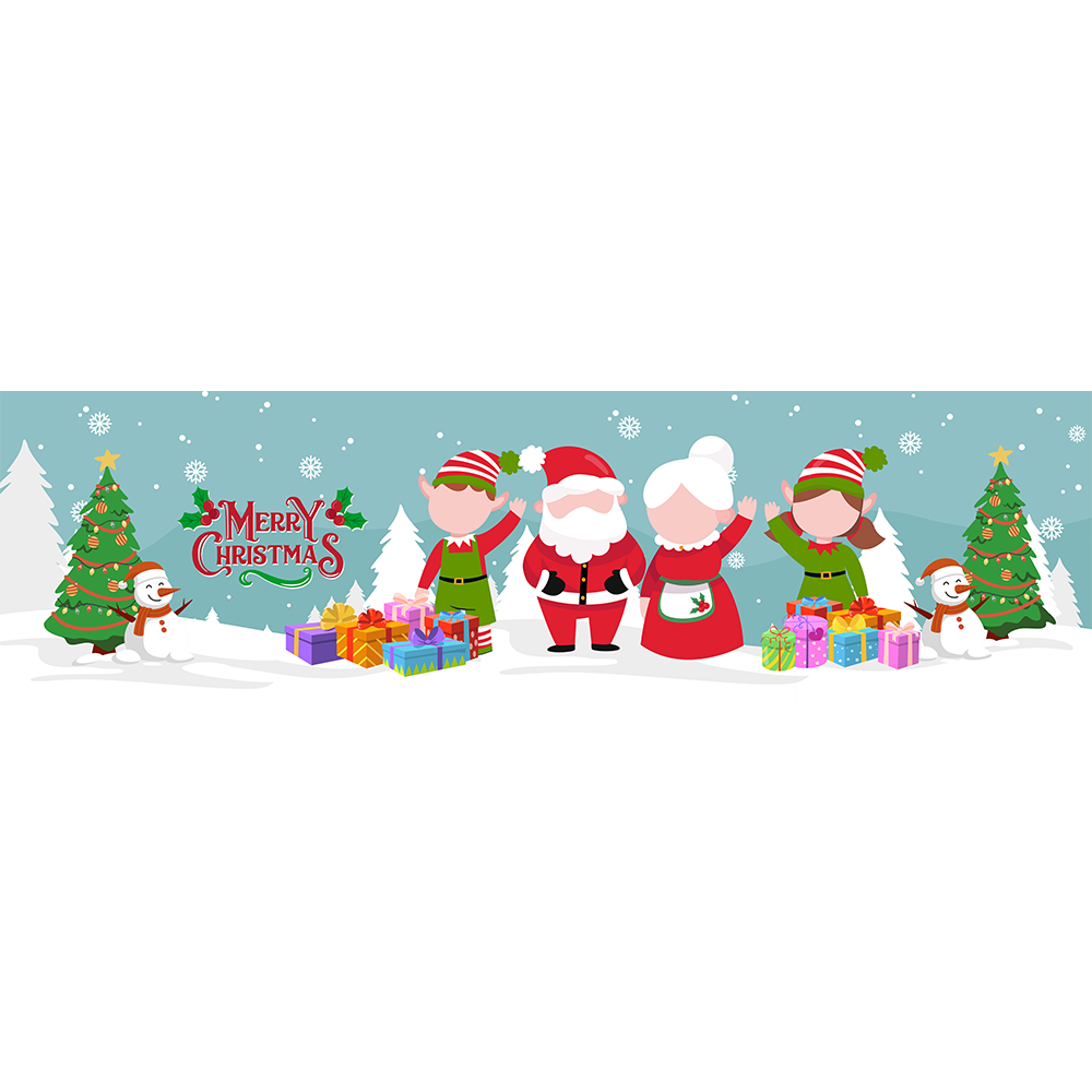 Santa Family Bar Mat