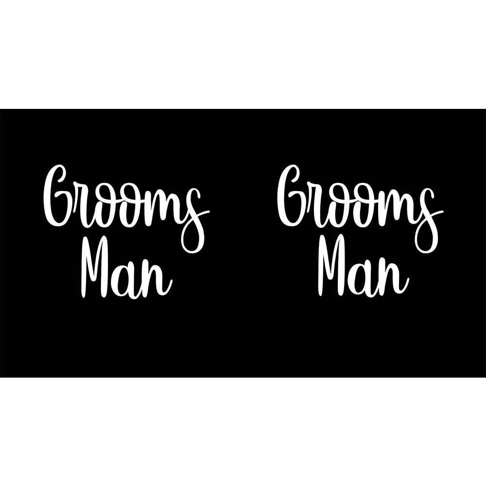 Wedding  Set for Groom, Grooms Man & Best Man - Black